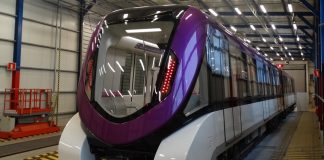 Riyadh Metro train car production showcased for journalists Alstom
