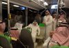Riyadh emir says metro project nearing completion Riyadh Emir Prince Faisal Bin Bandar inspects the new coaches for the bus network project on Monday. (SPA)